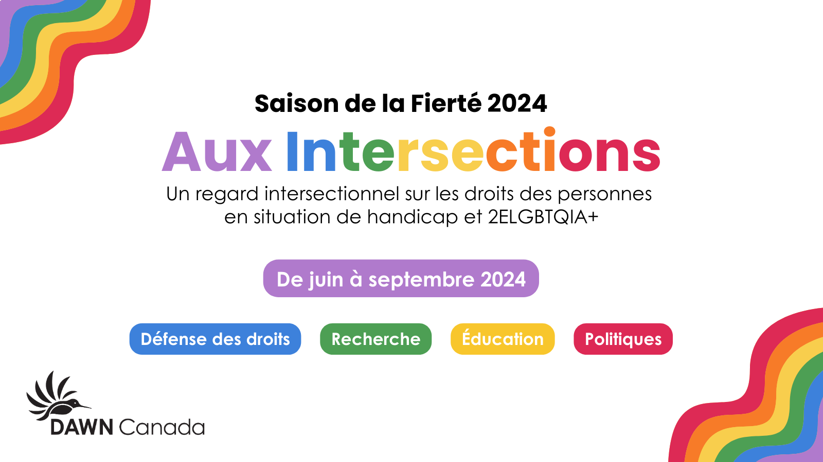 Saison de la Fierté 2024 - Campagne Aux Intersections