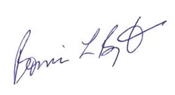 La signature de Bonnie Brayton